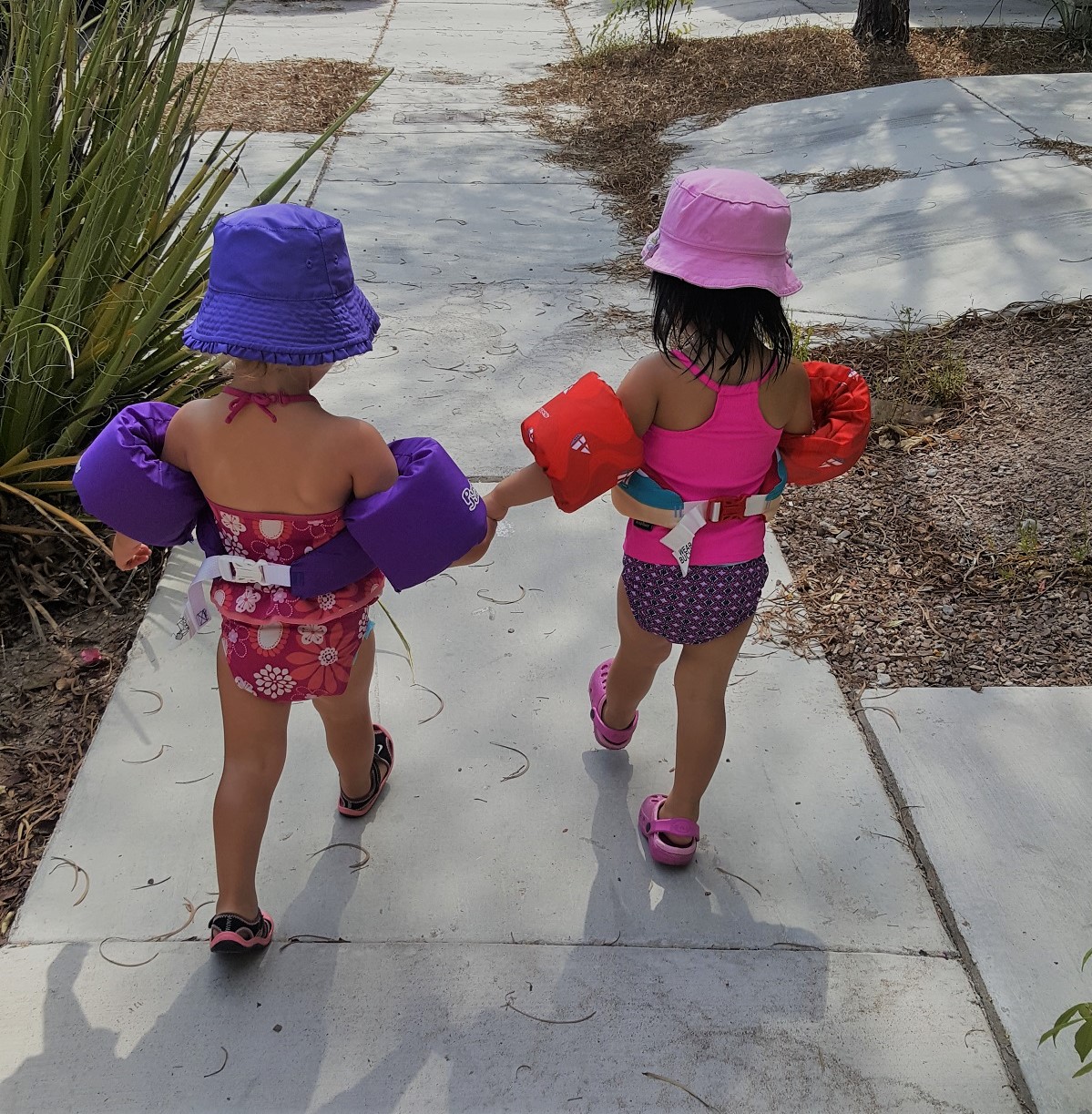 hailey go swimming with friend