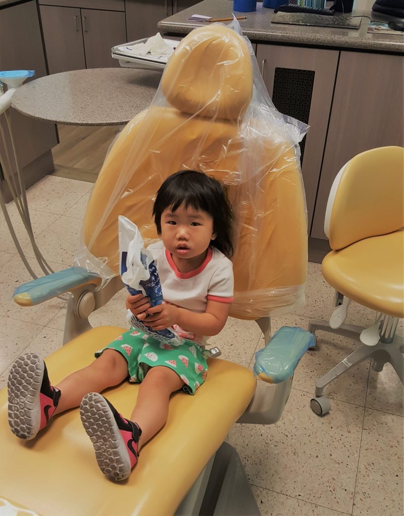 hailey visiting dentist for the 1st time